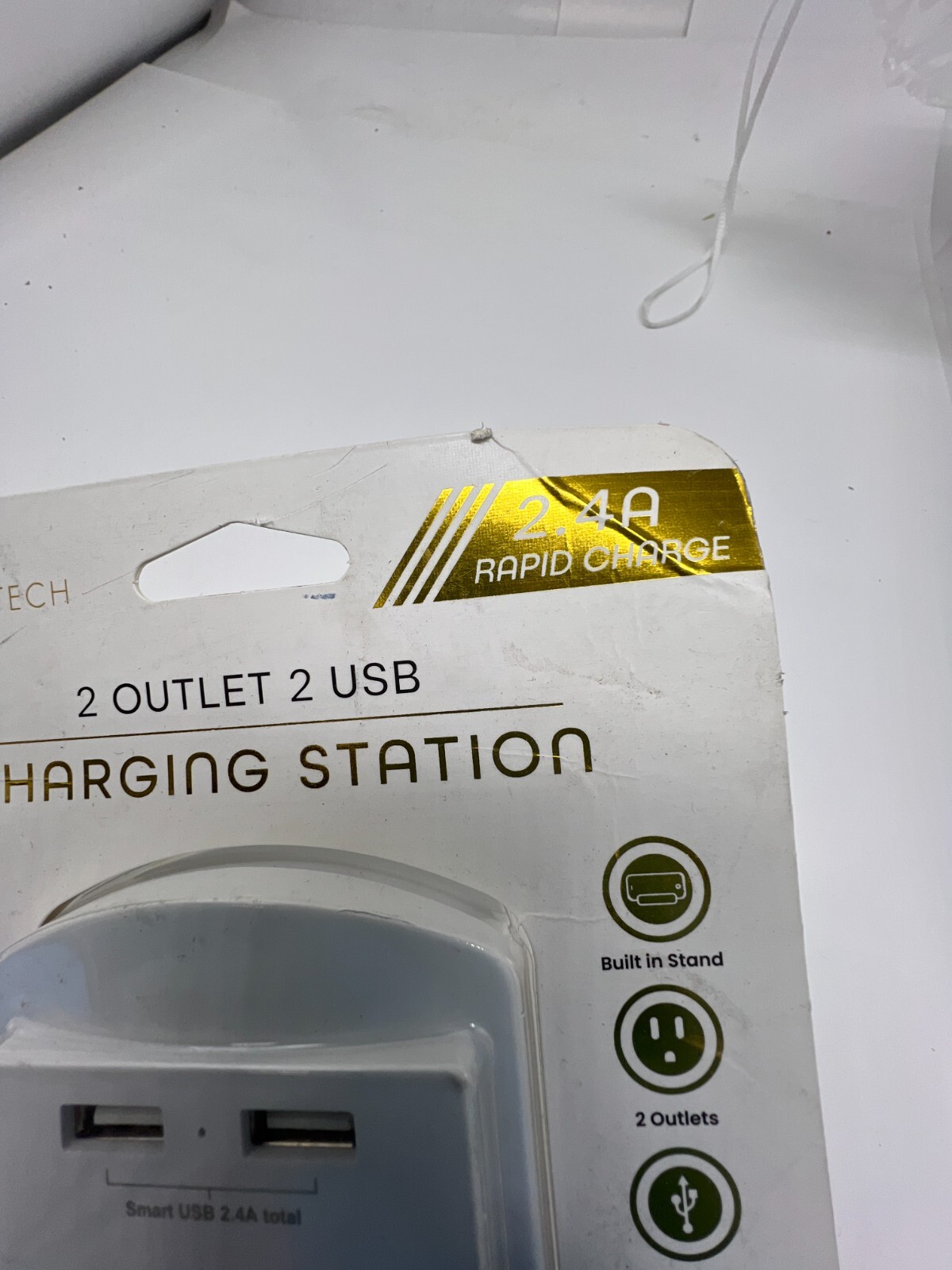 Ciao Tech 2 Outlet 2 USB Port Charging Station 2.4A Rapid Charge