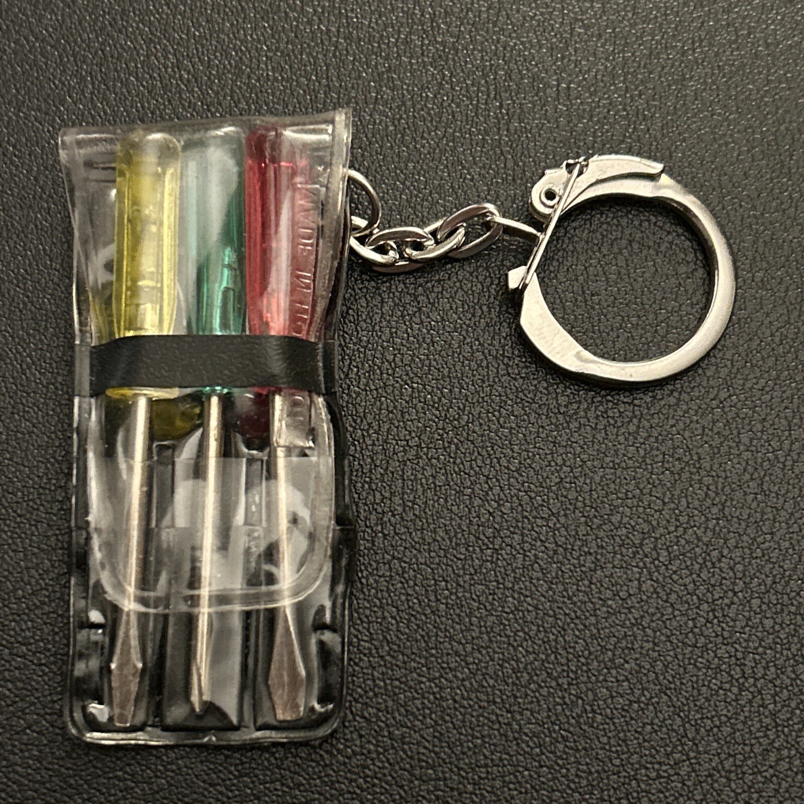 VTG Mini Screwdriver Set Keychain Key Ring Chain Fob NEW