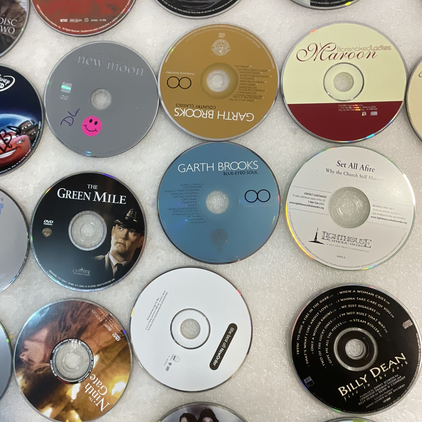 Lot of 33 Disks No Covers CD DVD Video Game Scratches AS-IS