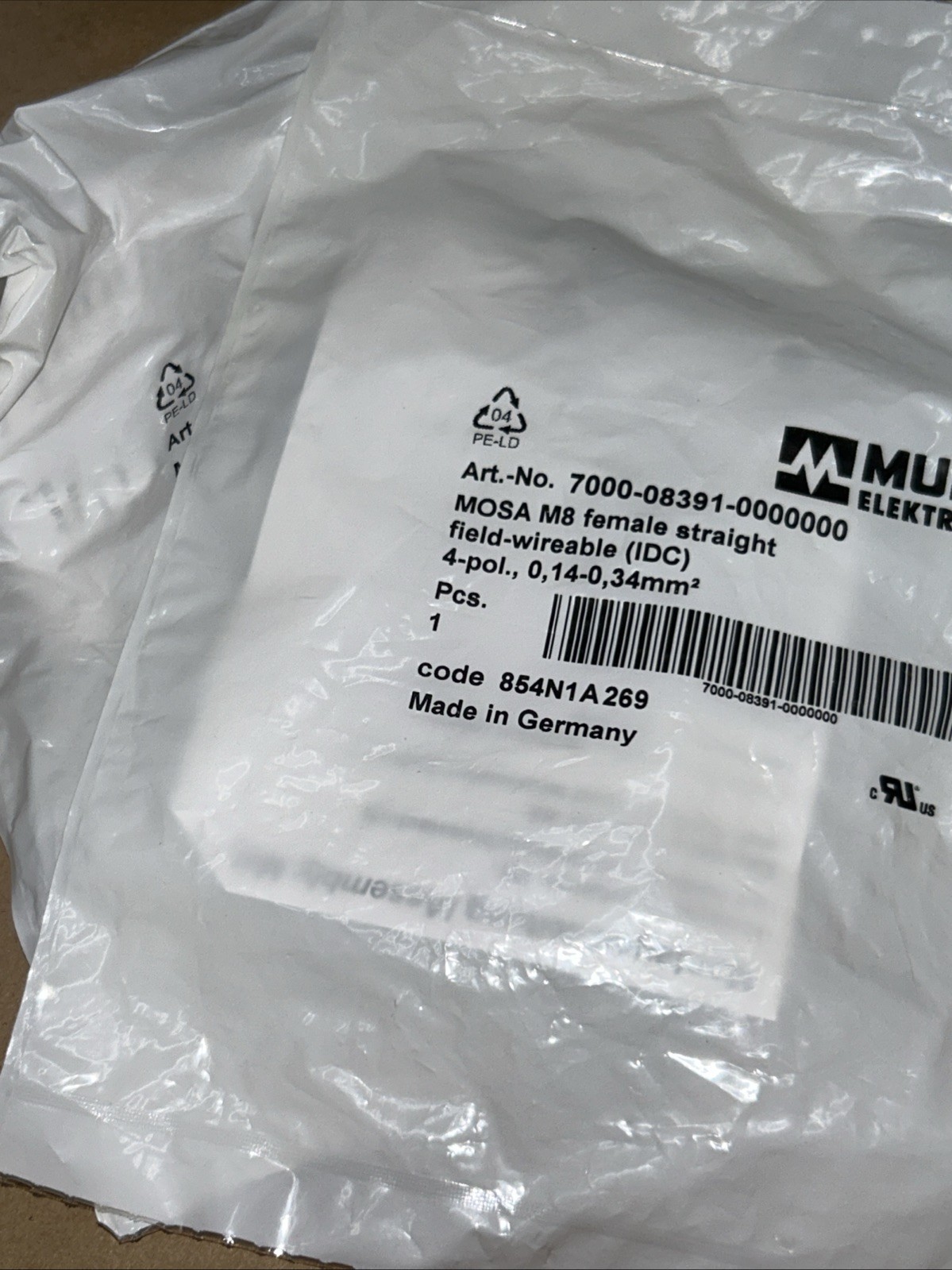 MURR ELEKTRONIK (9) 7000-08351-0000000 & (2) 08391 Connectors (11) Total