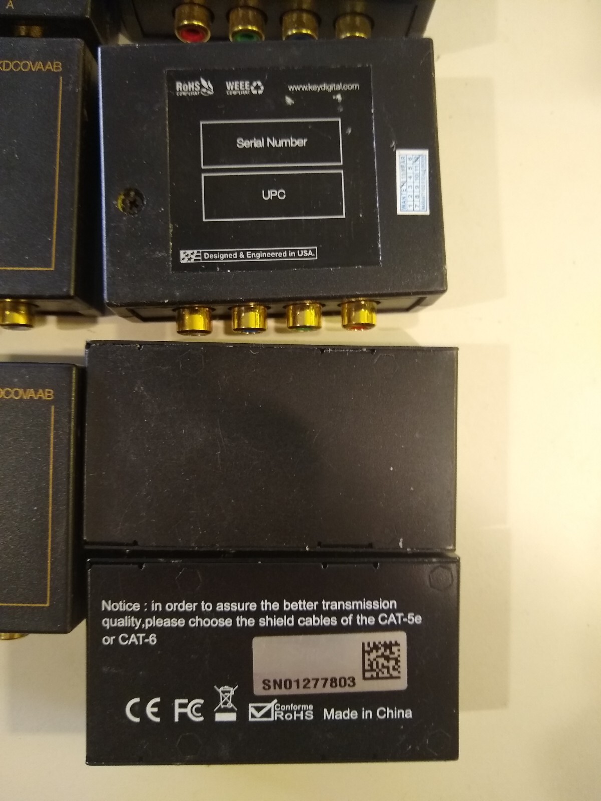 Lot Of Pro Connect Key Digital Converters And Vanco, Inveo Extenders