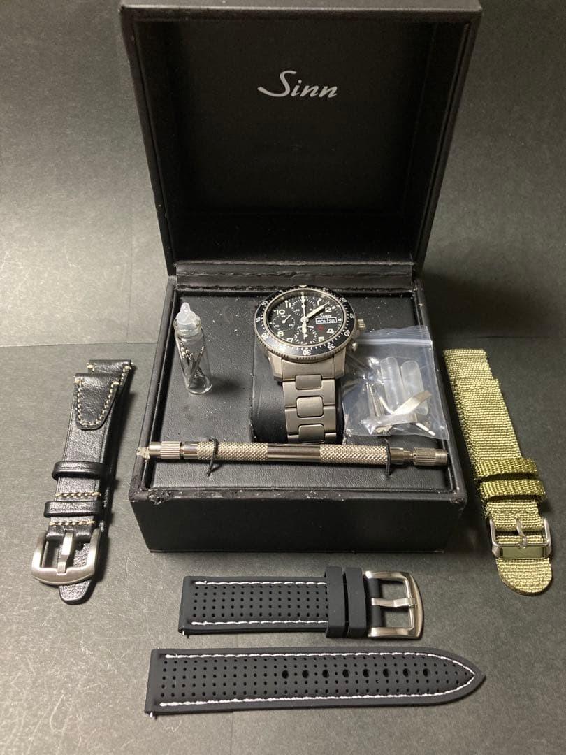 SINN Watch 103.TI.AR Titanium Black Dial Chronograph Sapphire Crystal w/Box