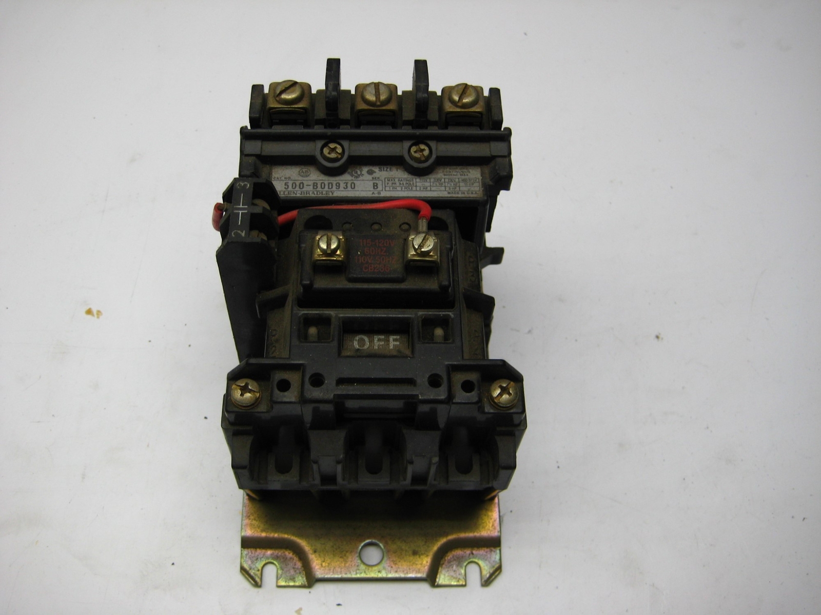 ALLEN BRADLEY 500-B0D930 SER.B CONTACTOR 115-120V UNMP
