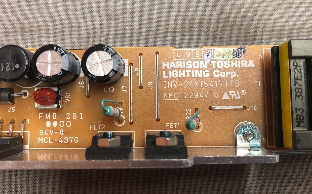 TOSHIBA E STUDIO LAMP PLATE PANEL INV-24X15417TTS