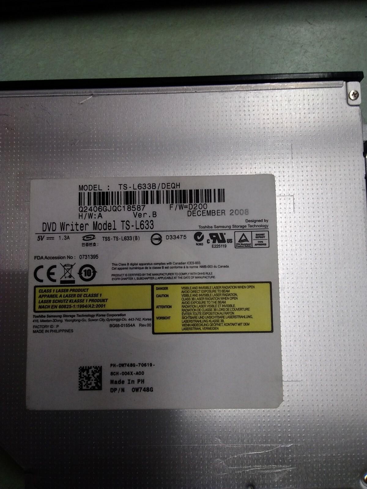 TS-L633B/DEQH Toshiba Samsung DVD±RW Laptop DRIVE VER B