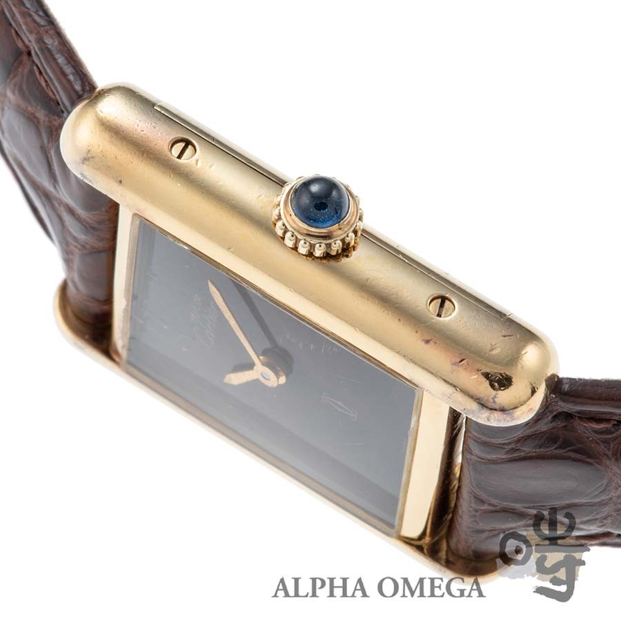 Cartier Must Tank SM Manual Winding Ref.19 756 13 Vermeil Silver Yellow Gold