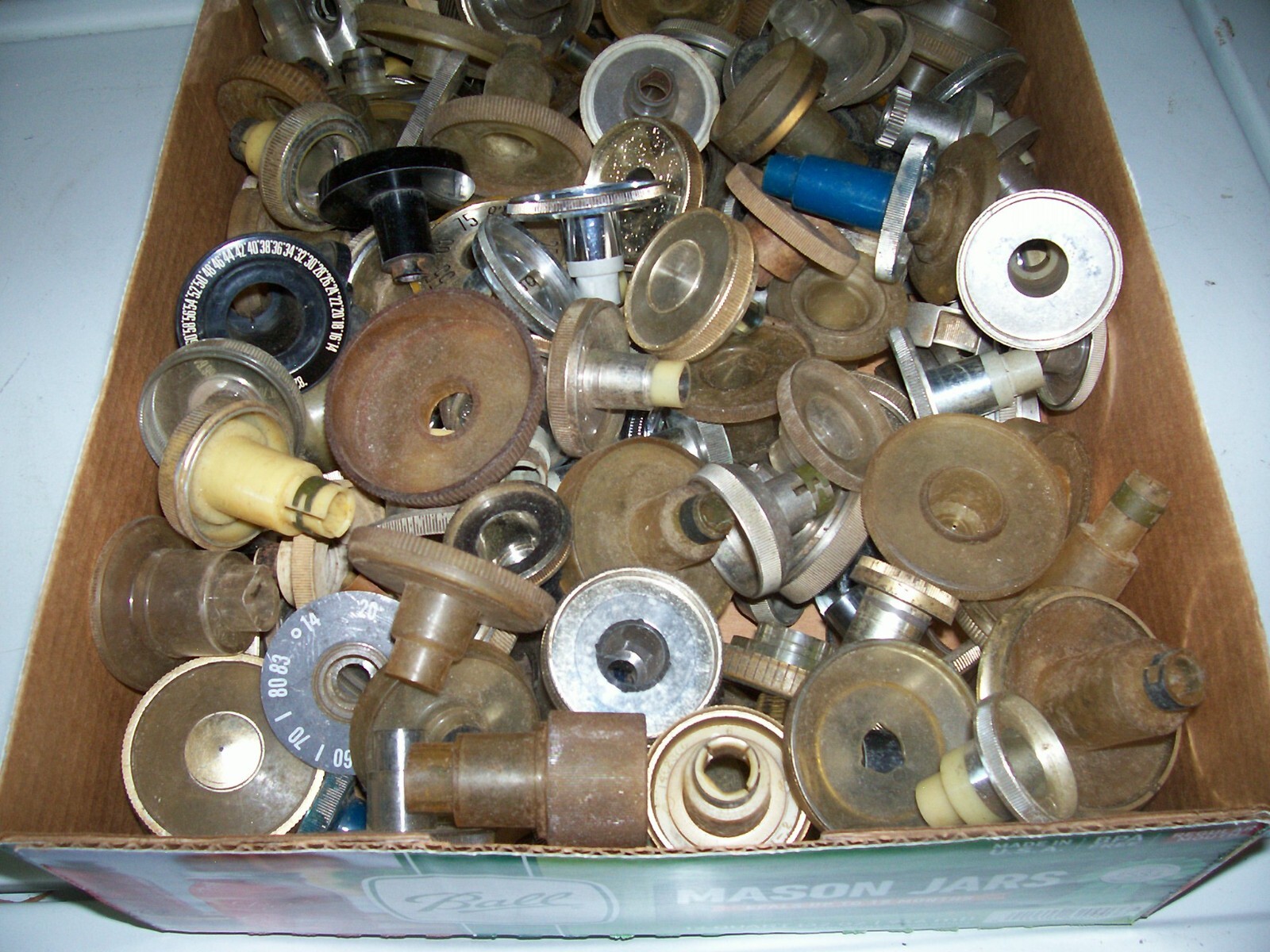 Used lot of TV knobs mid century.