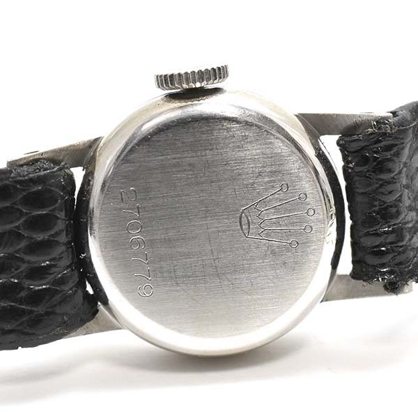 Rolex Watch Precision 2148 18K White Gold K18WG Leather Manual Winding Women’s