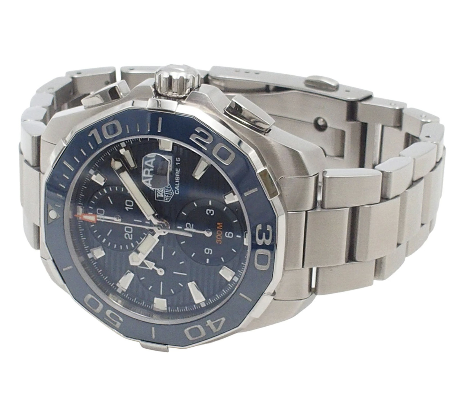 TAG Heuer Watch Aquaracer Chronograph Caliber 16 Men’s Automatic SS Blue