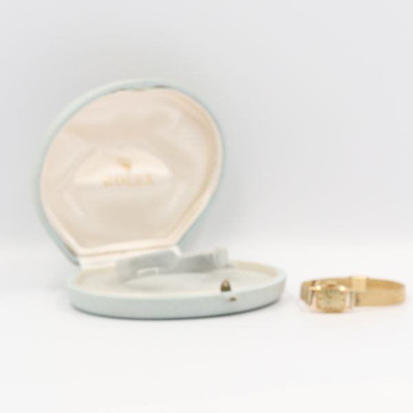 Rolex Watch Precision Gold Dial YG Manual-Winding Women’s Working Auth w/Case