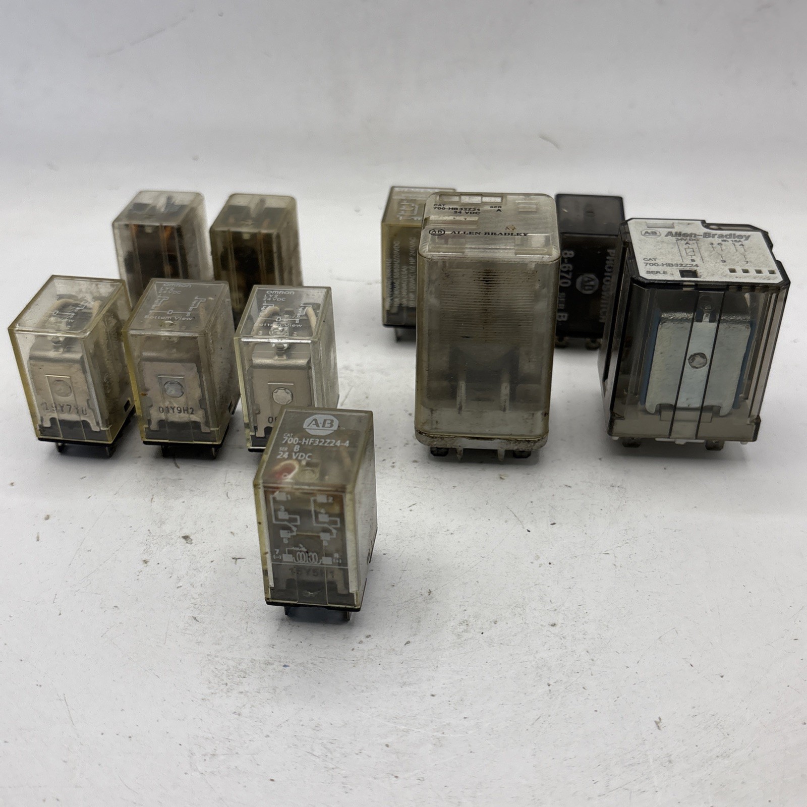 Lot Of 10 Assorted Relays Of Various Brands And Types