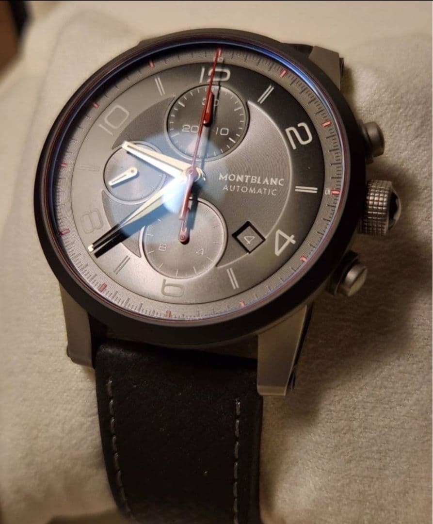 Montblanc automatic watch TimeWalker urban speed Chronograph black men w/box
