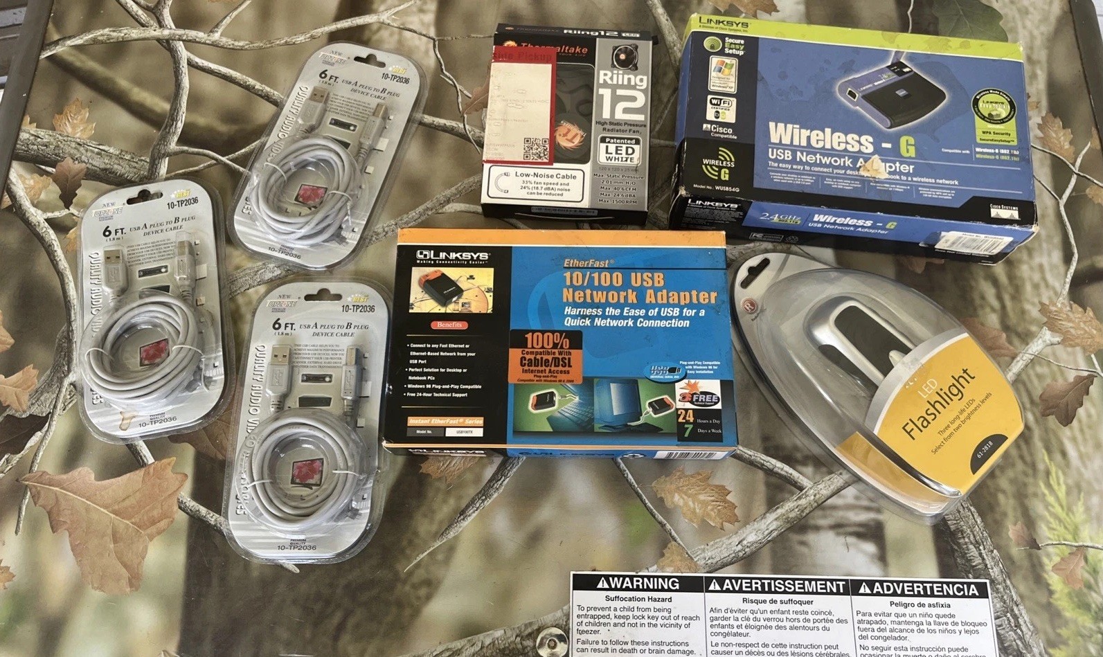 Lot Of Miscellaneous Computer Items And 1 Flashlight