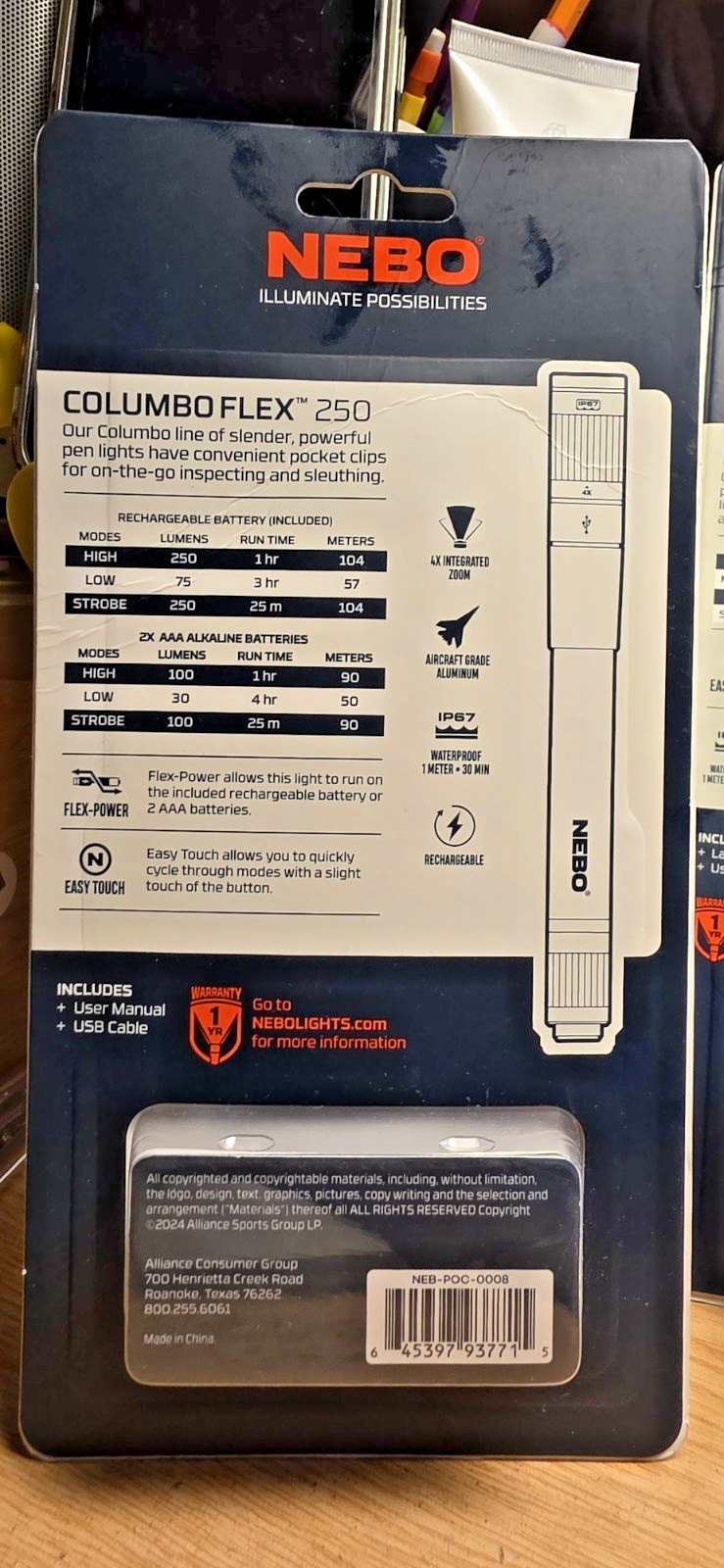 NEBO products (price for each item) no bundle deal