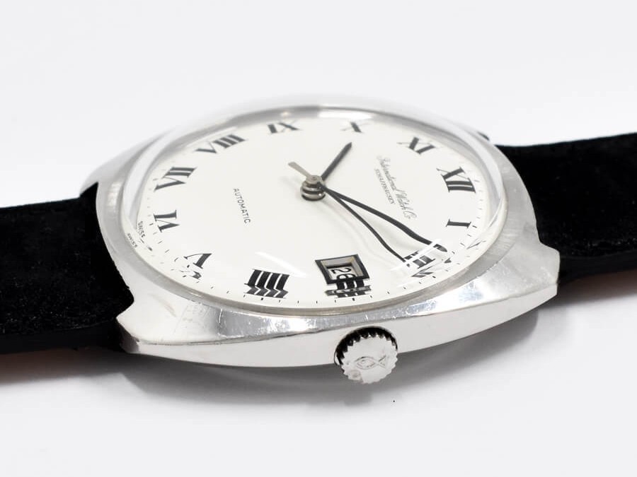 IWC White Roman SSｘLeather Original Dial 1970 WhiteｘBlack Automatic Overhaul