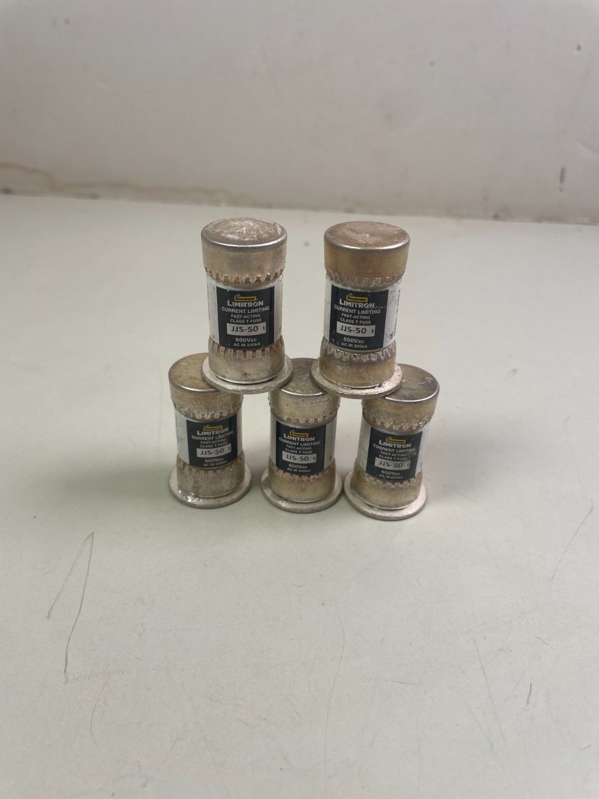 Bussmann JJS-50 JJS50 JJS 50A 600Vac Cooper TRON Class T FAST ACTING 5 Fuses