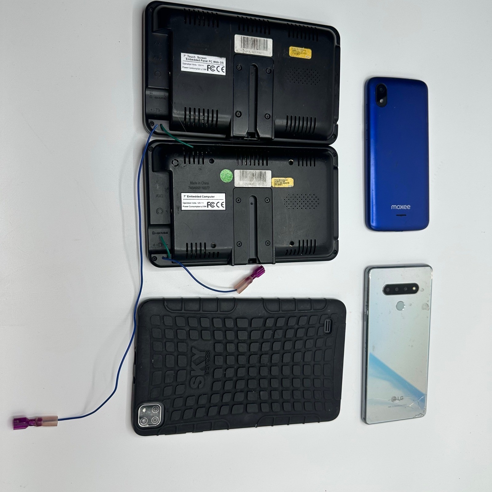 Embedded PC Cell Phone Electronics Lot LG Moxee Sky Devices For Parts Only