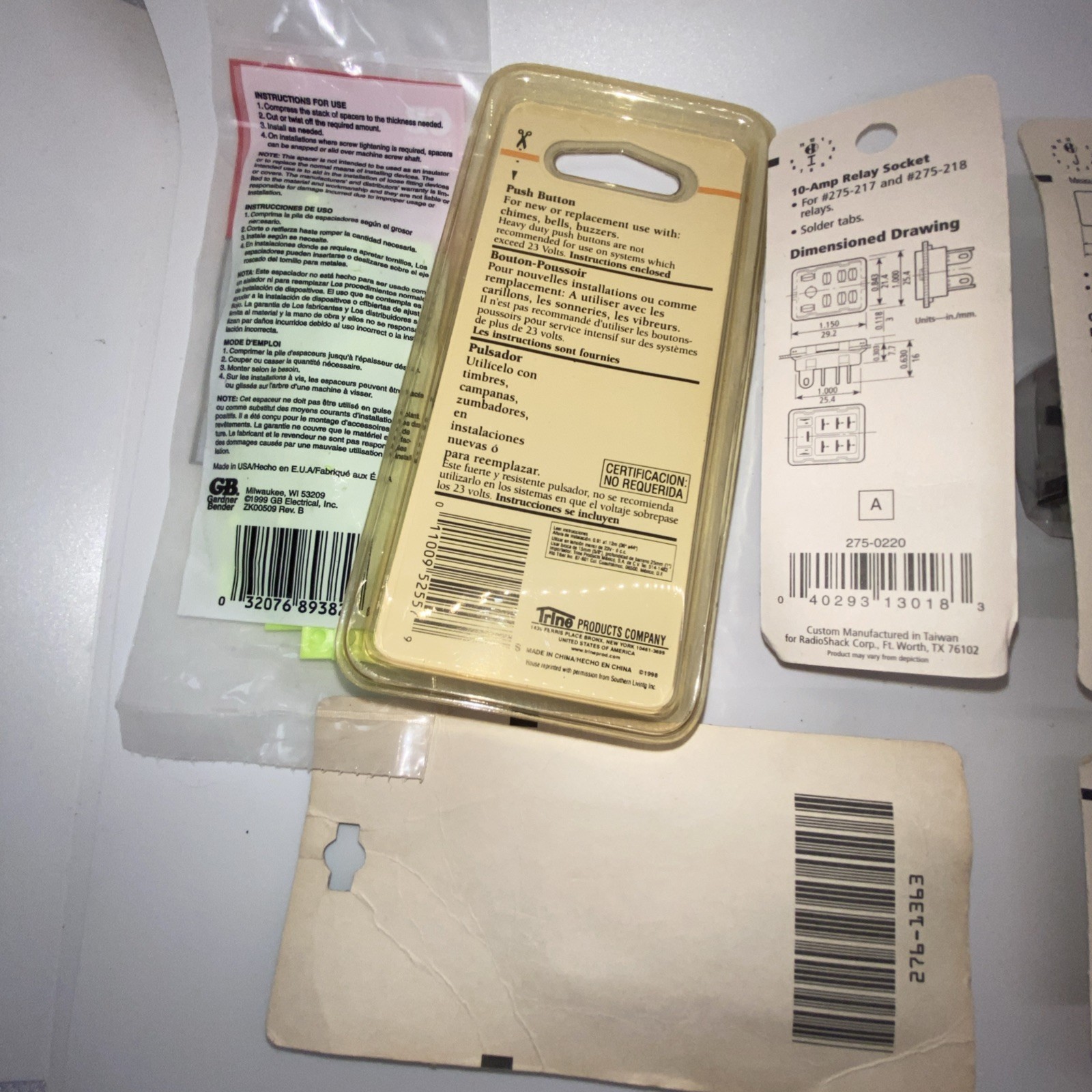 Lot Of 9 Miscellaneous Electric Items, New (Some RadioShack)