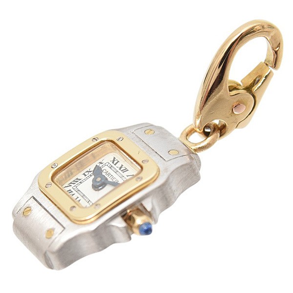 CARTIER Watch Santos Galbée Pendant Top 750 White Gold 750 Yellow Gold Women’s