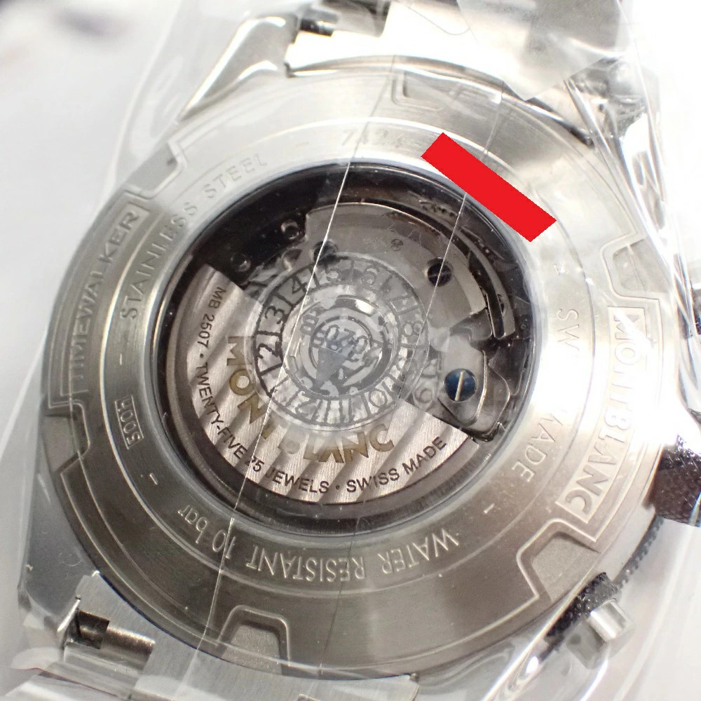 MONTBLANC Watch TimeWalker Chronograph SS Stainless Steel Automatic Black Dial