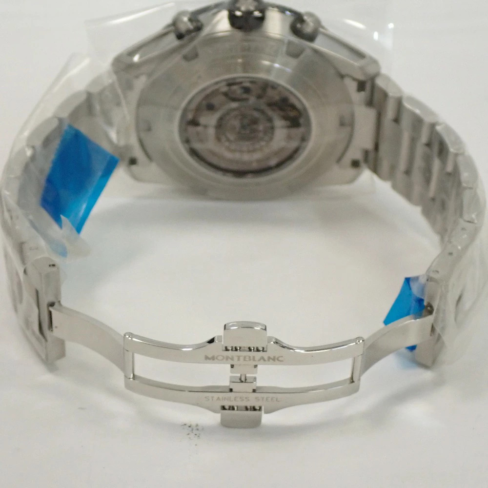MONTBLANC Watch TimeWalker Chronograph SS Stainless Steel Automatic Black Dial