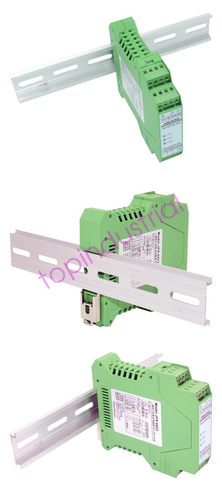 2-way RS-485 repeater industrial with optical isolation 2 in 2 out Lightning