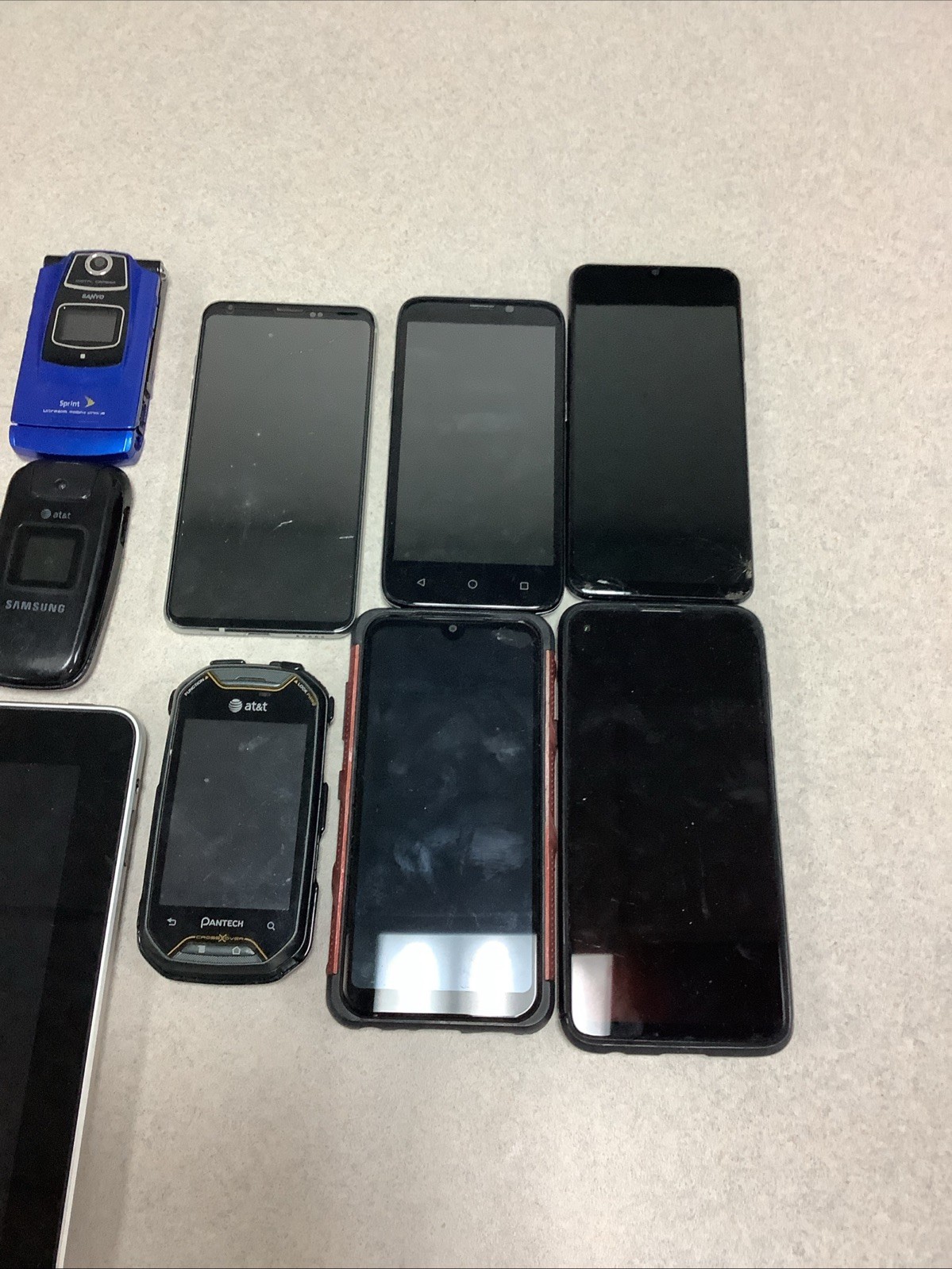 Bulk Electronics Repair Lot 9x Phones 3x Tablets Untested Locked Parts As Is