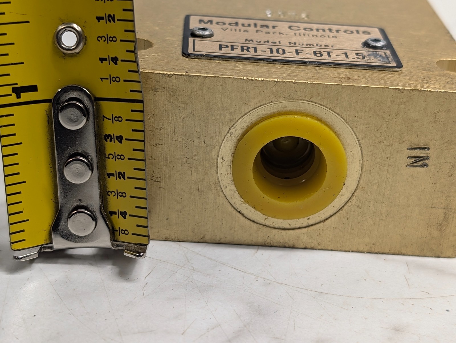 Modular Controls Priority Flow Regulator PFR1-10-F-6T-1.5 Hydraulic Valve Block