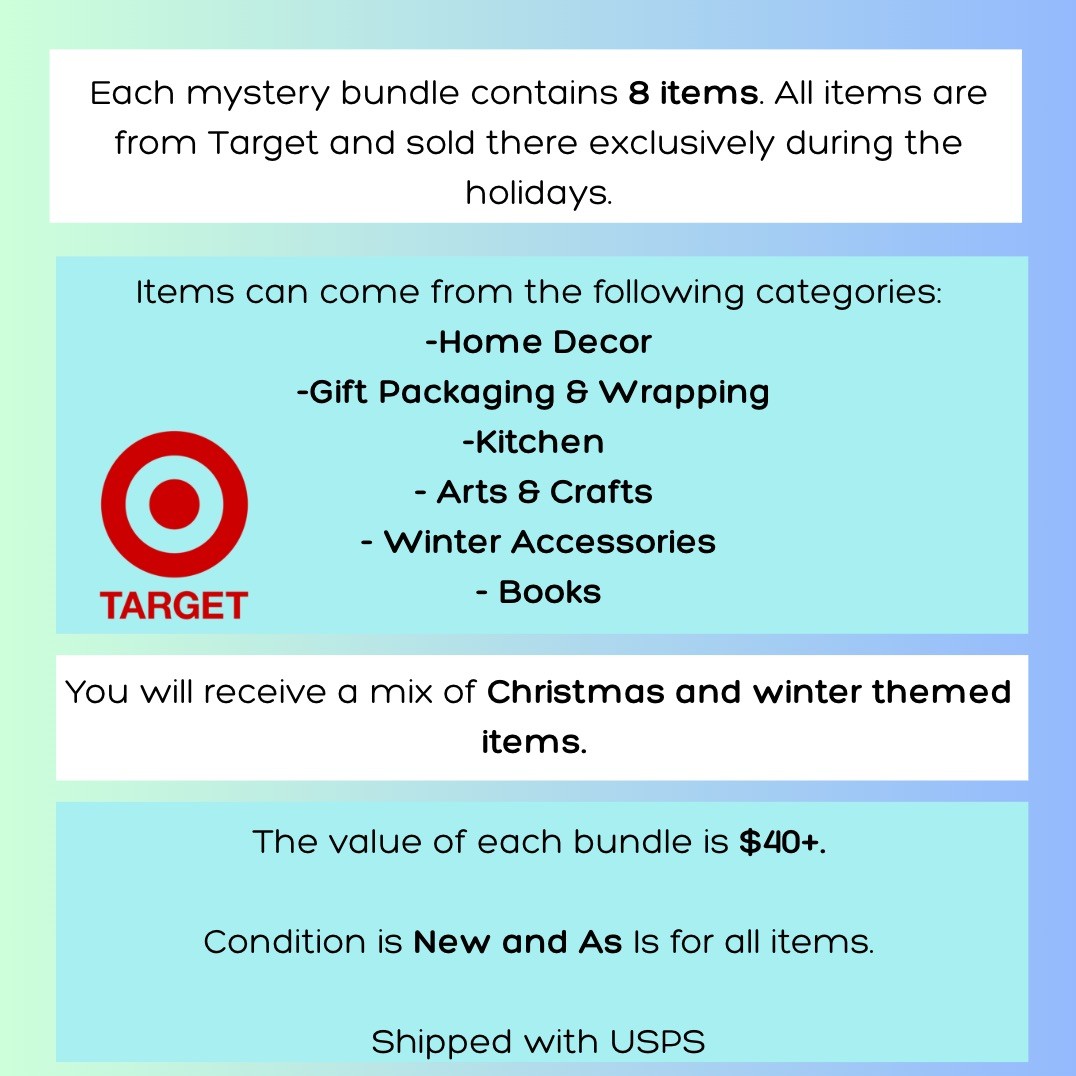 Mystery Box AMAZON TARGET Christmas & Winter Items Liquidation Holidays NEW