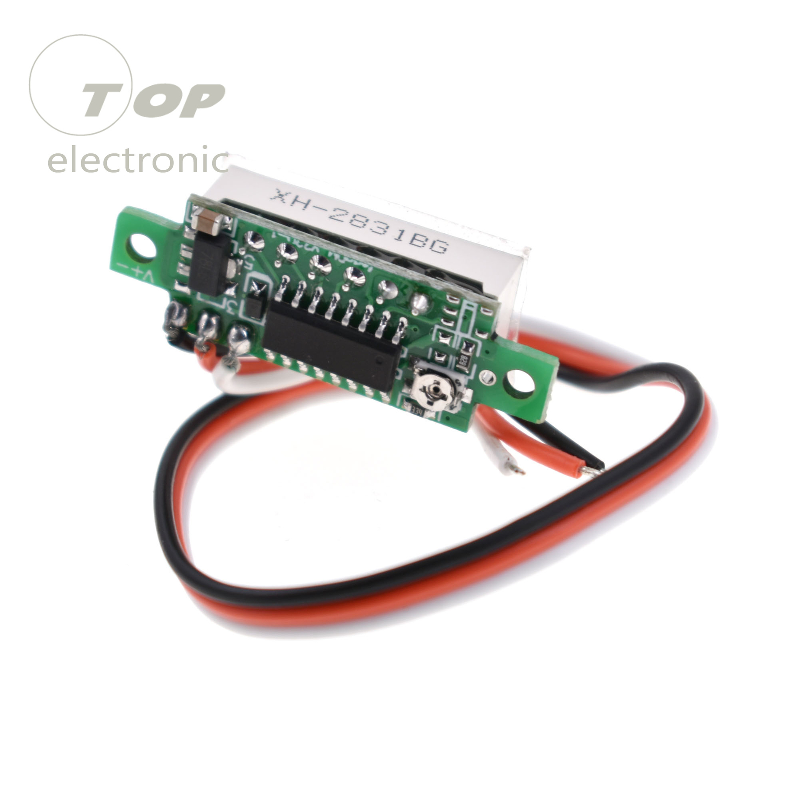 5PCS Mini DC 0-100V Yellow LED 3-Digital Display Voltage Voltmeter Panel Motor