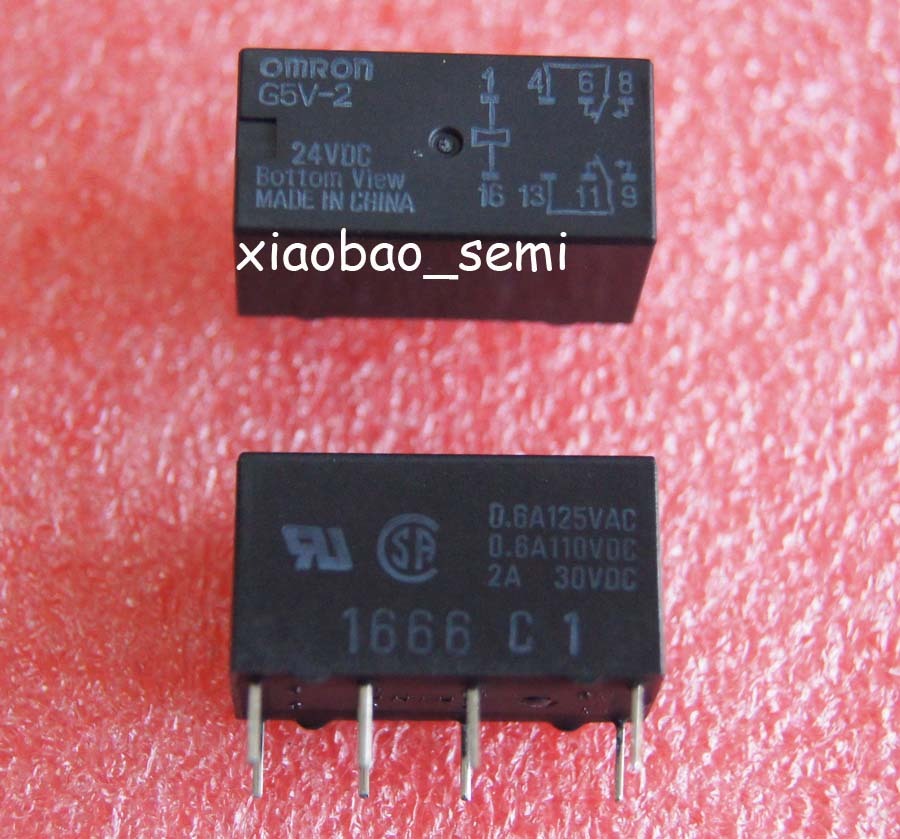 10PCS G5V-2-24VDC G5V-2-DC24V Relay ORIGINAL OMRON 8PINS