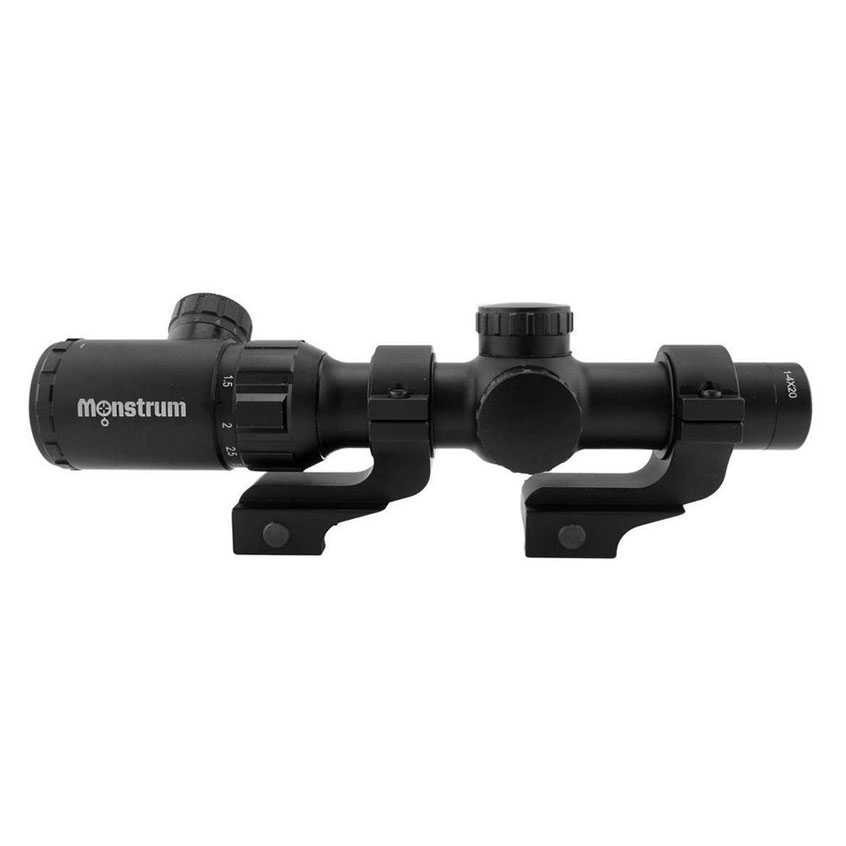 Monstrum Offset Cantilever Picatinny Scope Rings 1 inch / 25mm Diameter