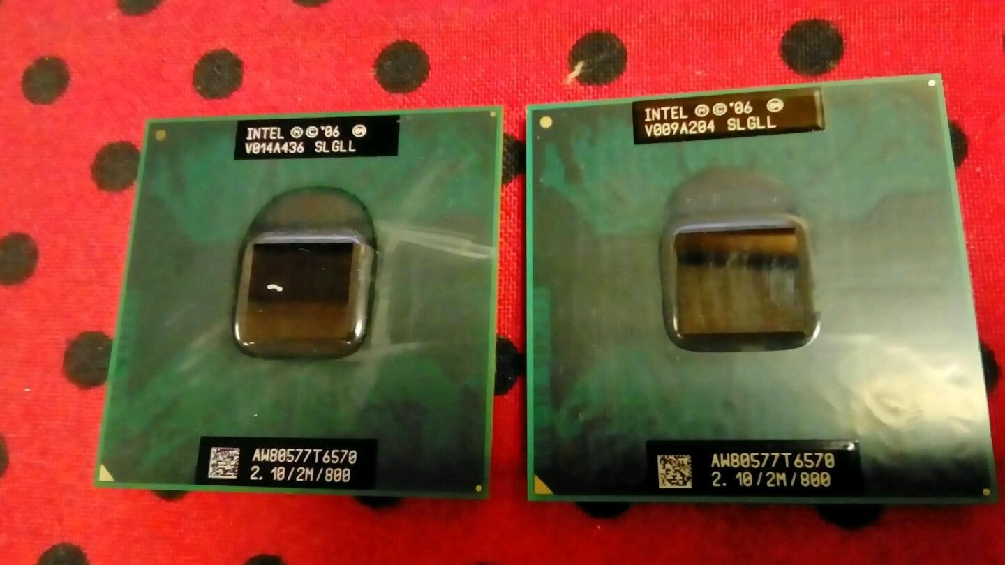 LOT OF 2 Intel Core2 Duo 2.1Ghz 2MB 800 SLGLL CPU