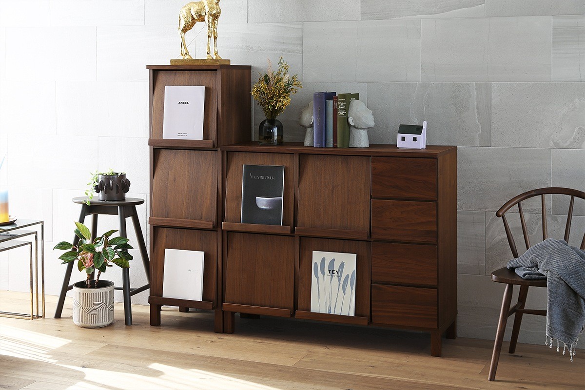 [Discontinued 10% OFF] LECCE 40 Magazine Rack (Oak)