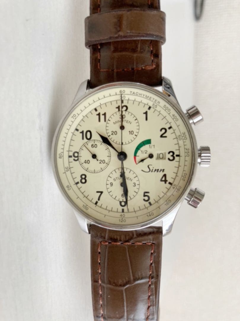 Sinn Watch 956 Leather Band Chronograph Men’s Auth Rare