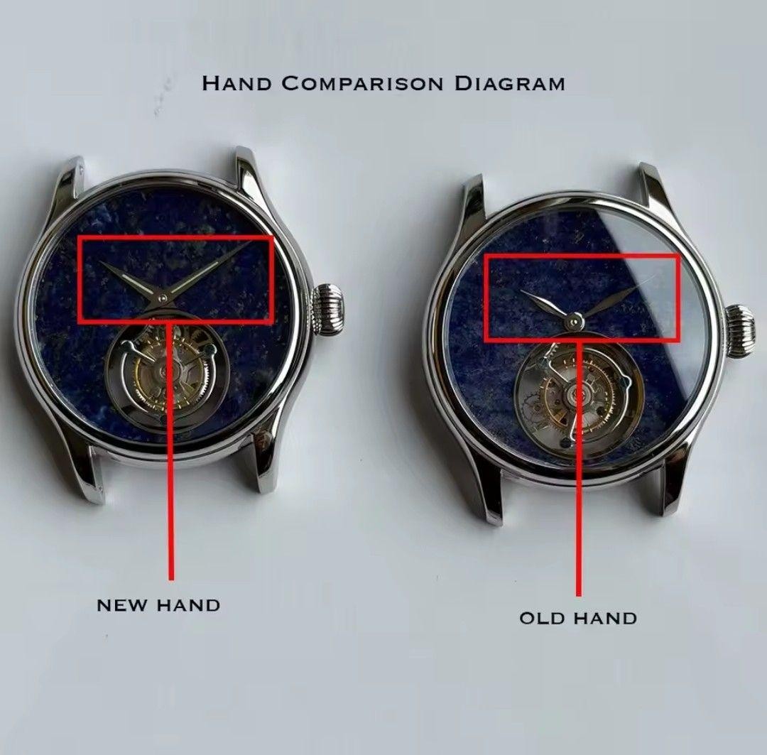 Merkur Wristwatch Tourbillon Meteorite for men black color 42mm Hand-rolled