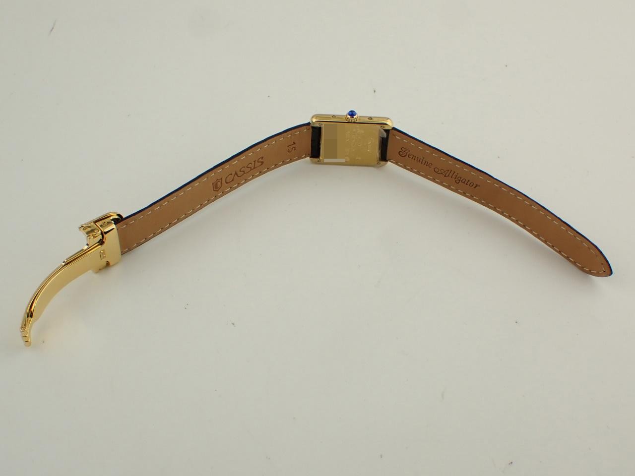 Cartier Must Tank SM W1006354 White Square Dial Box Quartz Watch Accessary Auth