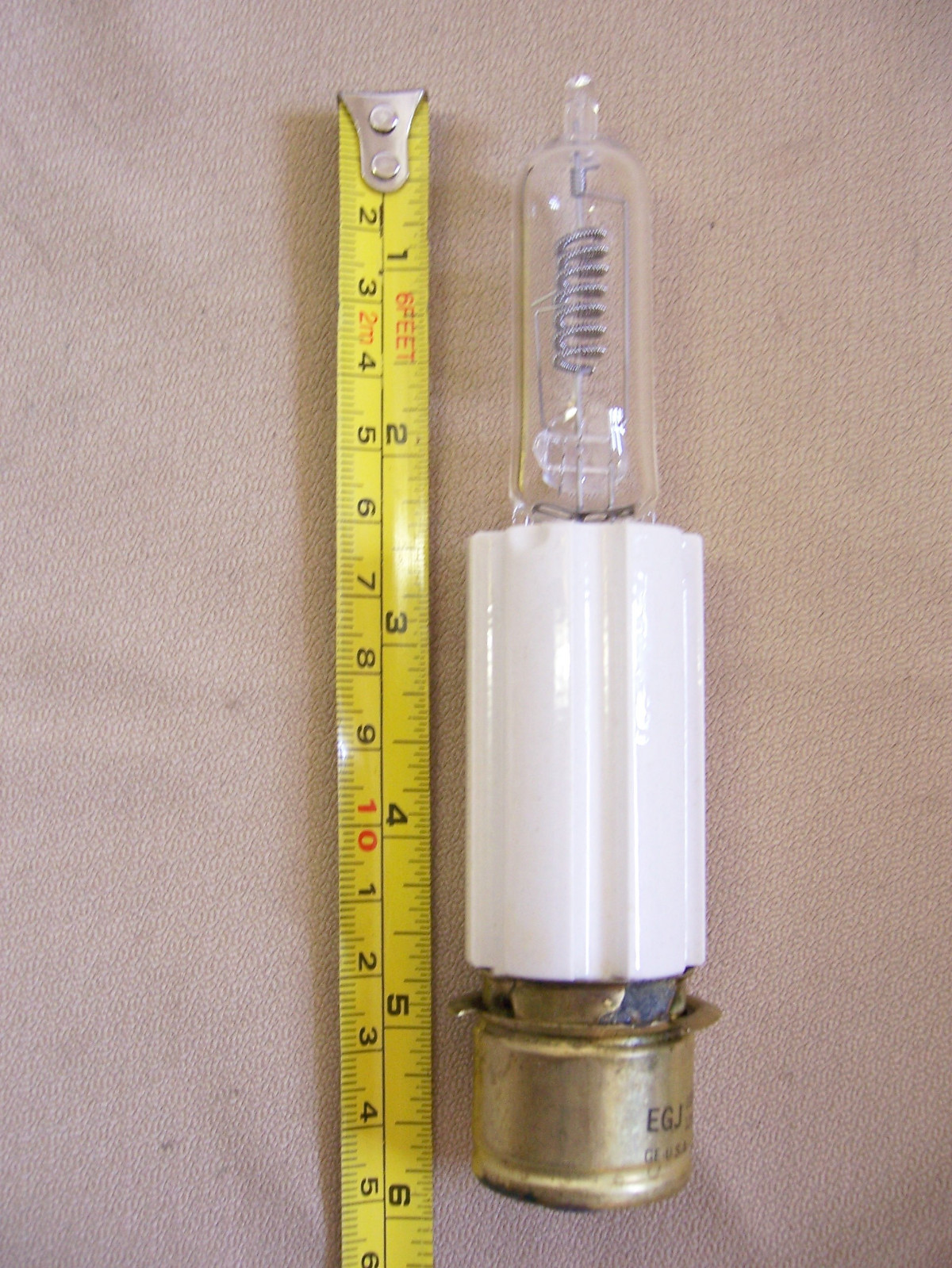 NOS GE EGJ 1000W 120V QUARTZLINE LIGHT BULB STAGE/STUDIO LAMP Q1000/4CL/P
