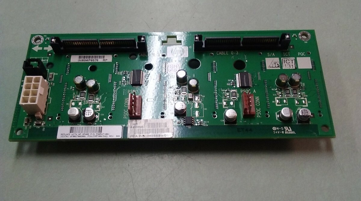 HP 390547-001 365668-001 6-Bay SAS/SATA Backplane Board