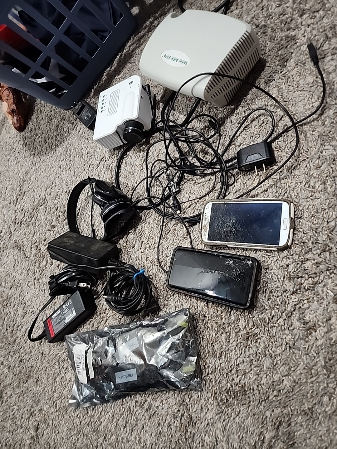 Box Of Misc Electronics And Cables