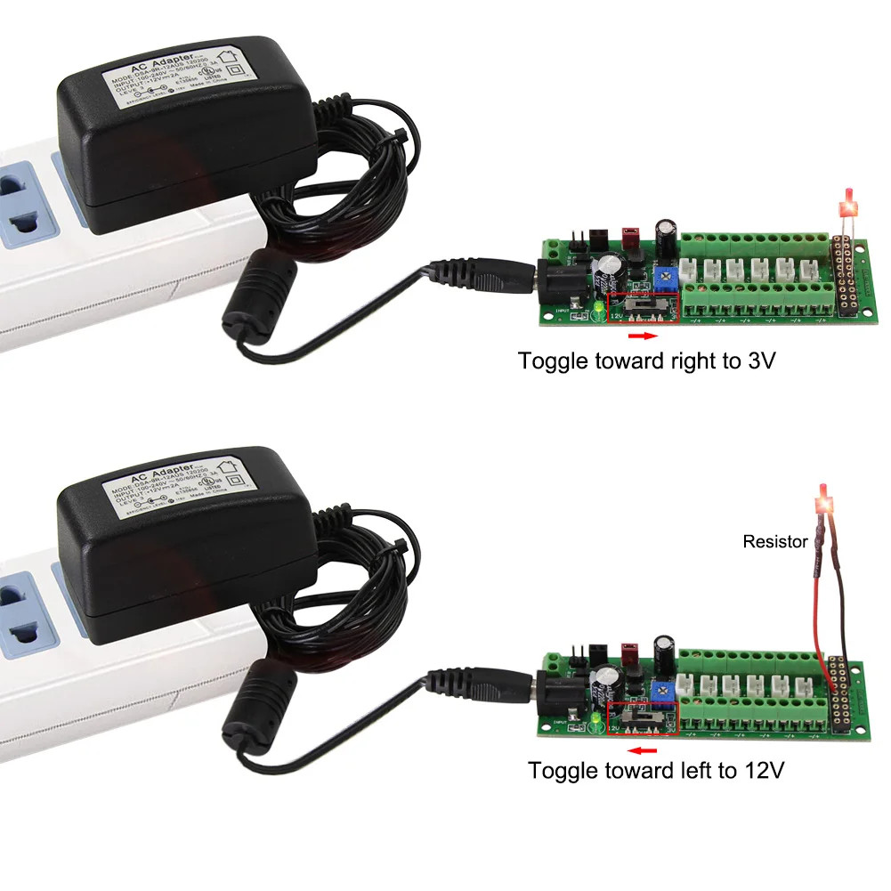 Train Power Distribution Control Board Distributor Street Light Hub 1:87 AC DC