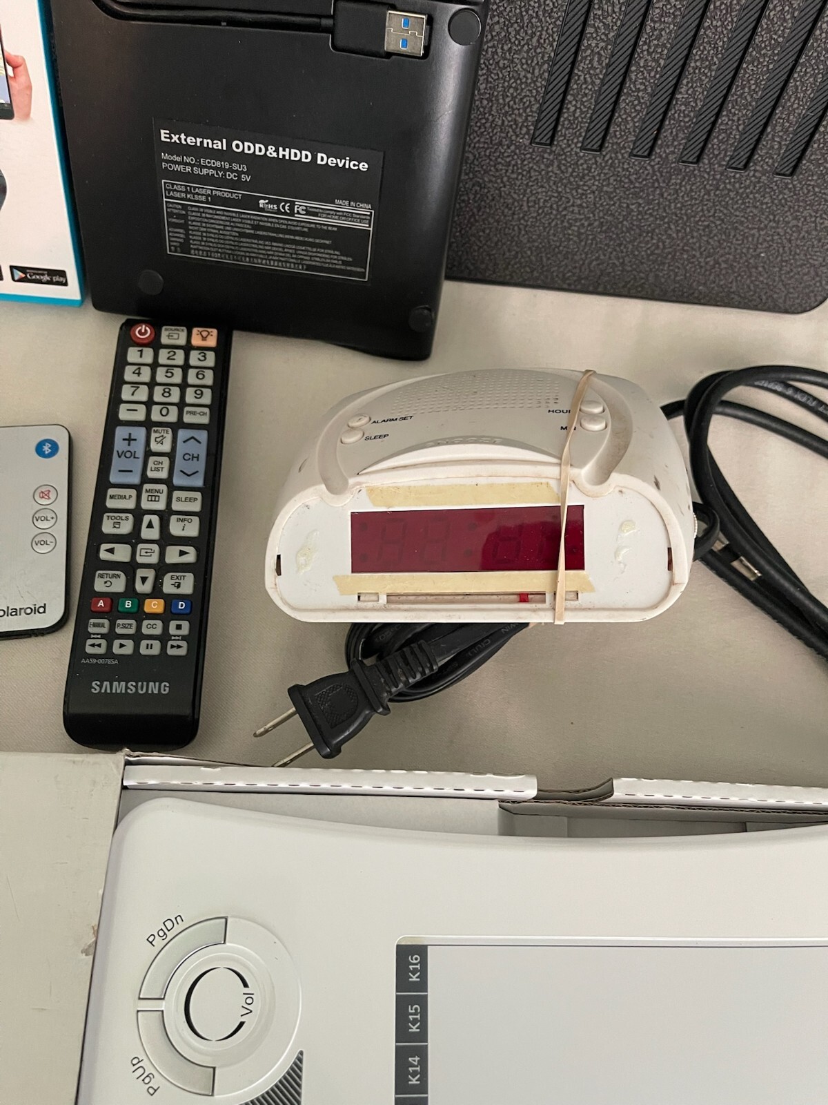 Lot of 11 Electronic Accessories Untested – Lot #48 – Cases Alarm Remotes & More