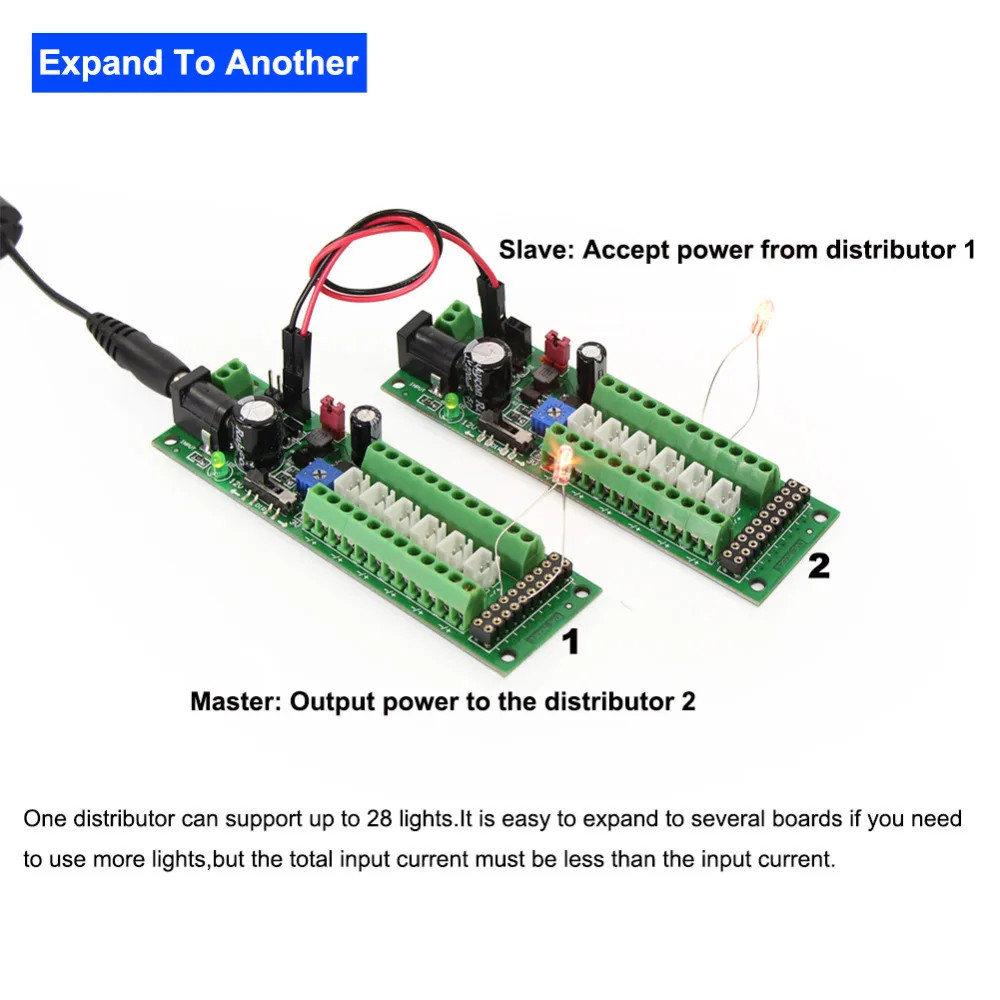 Train Power Distribution Control Board Distributor Street Light Hub 1:87 AC DC