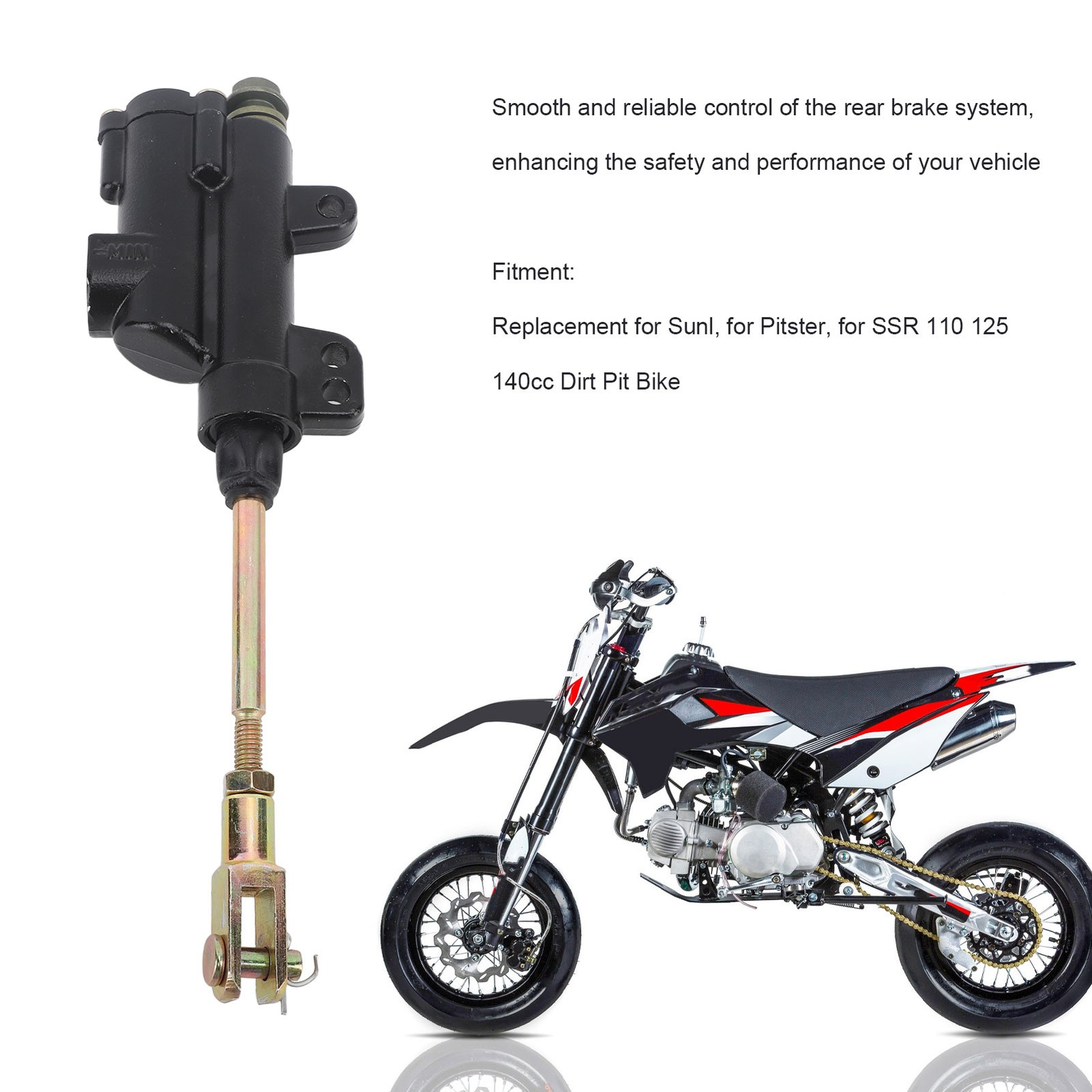 Rear Brake Master Cylinder Pump Durable Reliable Control For Sunl Pit Bike SSAK
