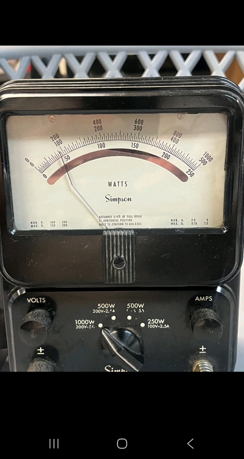 Simpson model 880A volt meter