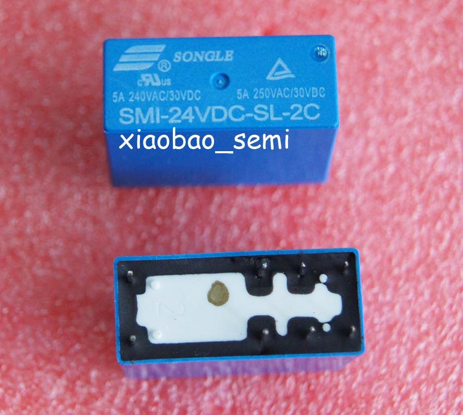 2PCS SMI-24VDC-SL-2C 24VDC ORIGINAL SONGLE Relay 8PIN