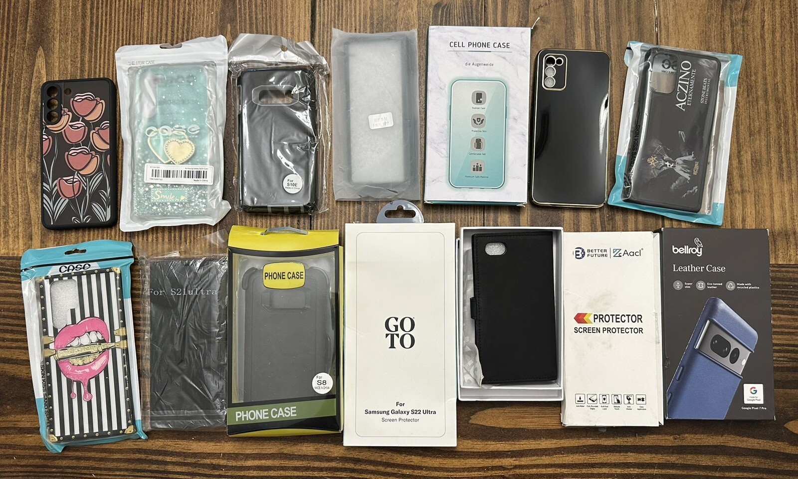 Wholesale Lot Of 42 Pieces Android Cases & Glass For Samsung/Motorola/Google