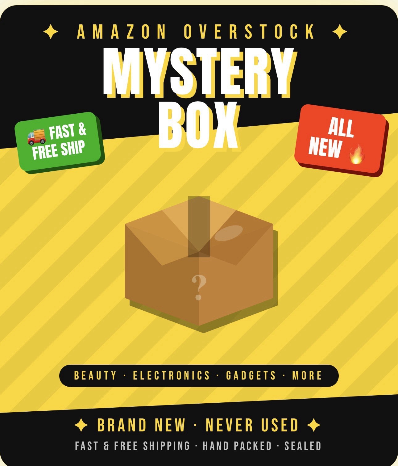 Mystery Box – Brand New Amazon Overstock Items, Surprise Gift Lot, Guaranteed