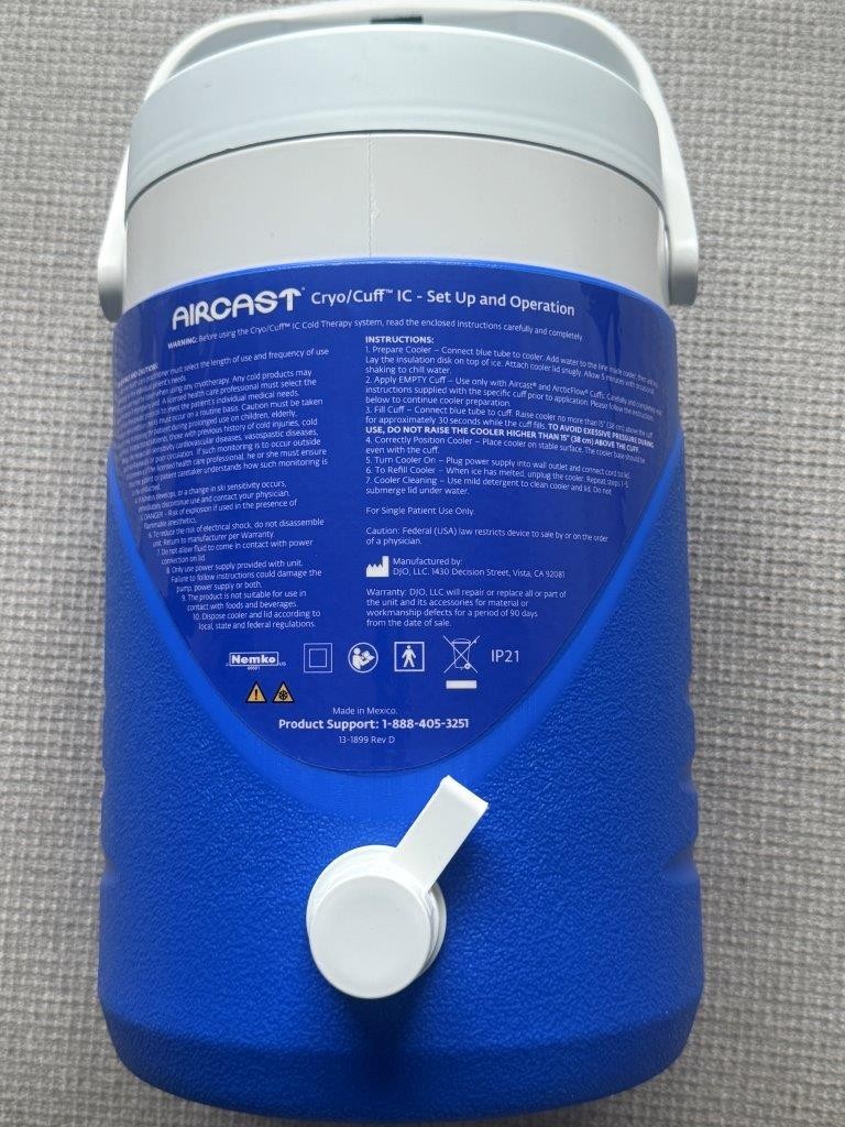 AIRCAST Cryo/Cuff IC Cooler Universal w/ Hose & AC Adapter NOB