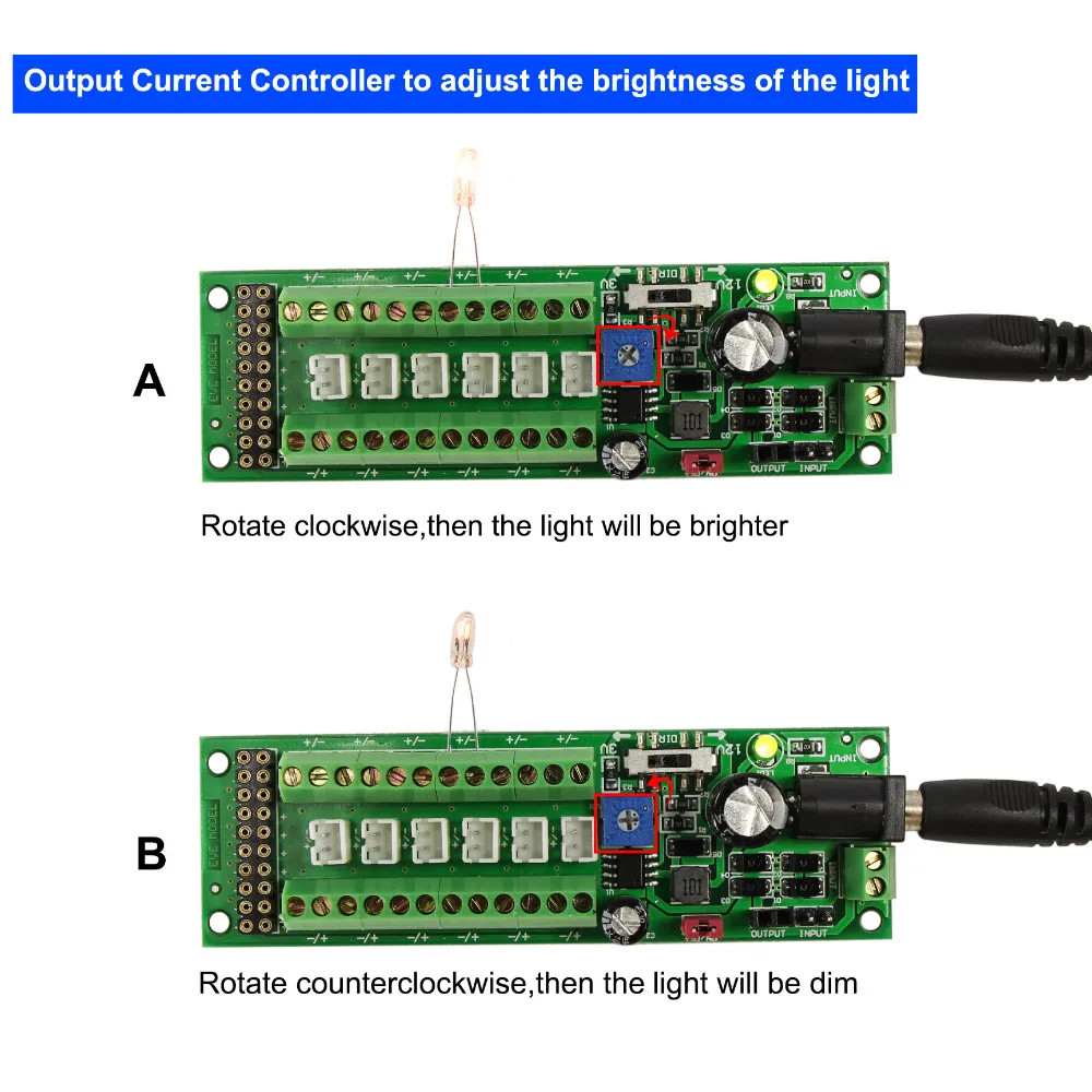 Train Power Distribution Control Board Distributor Street Light Hub 1:87 AC DC